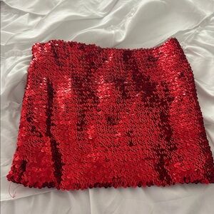 Red Sequin halter top